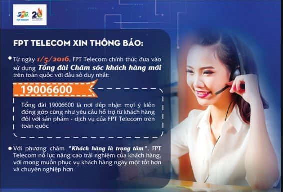 Đầu số 19006600 chính thức sử dụng từ 1/5