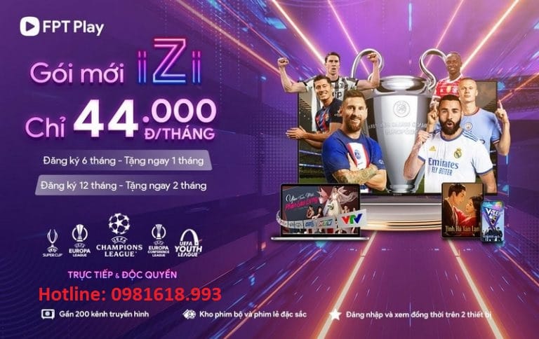 Gói izi trên truyền hình FPT Play